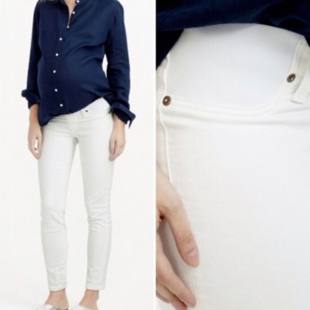J. Crew Maternity Matchstick White Jeans Size 32
